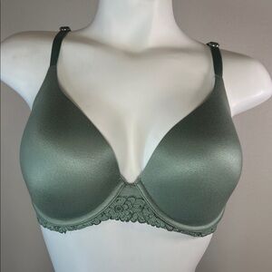 Aerie Sage Green Real Sunnie Lace Accent Underwire Bra 34DD